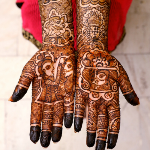 Henna half hand (Heavy)